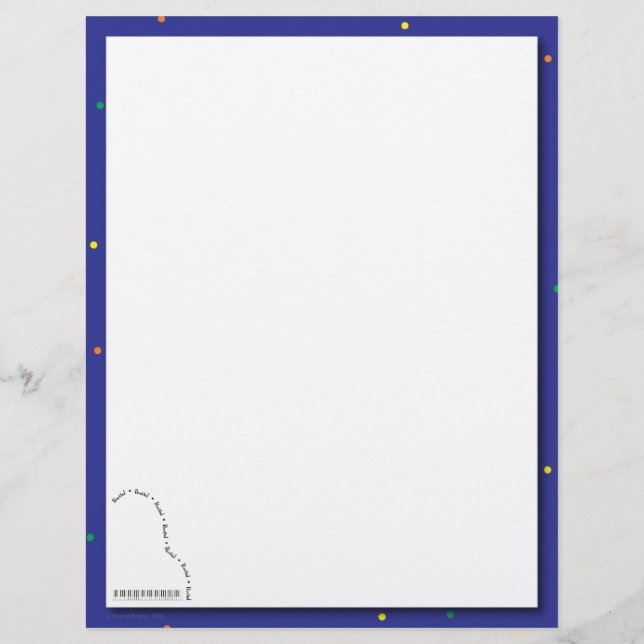 Papier de considérant Grand Piano bleu (Devant)