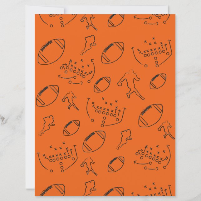 Papier de couleur d'équipe de football orange et n (Devant)