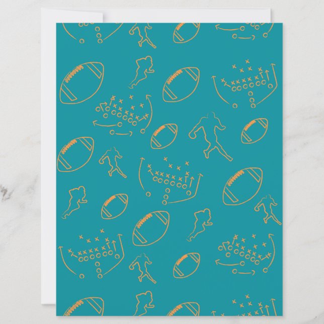 Papier de couleur d'équipe de jeu de football oran (Devant)