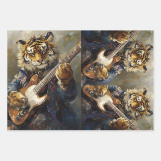 Papier de découpage animal amusant Rockstar Tiger