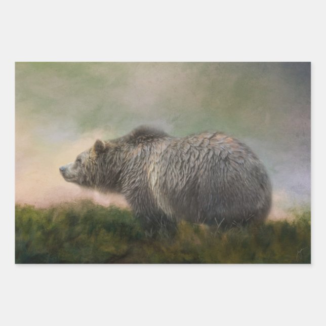 Papier de découpage de la faune grizzli (Devant)