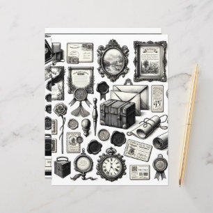 Papier de découpe et de collage en ligne Ephemera 