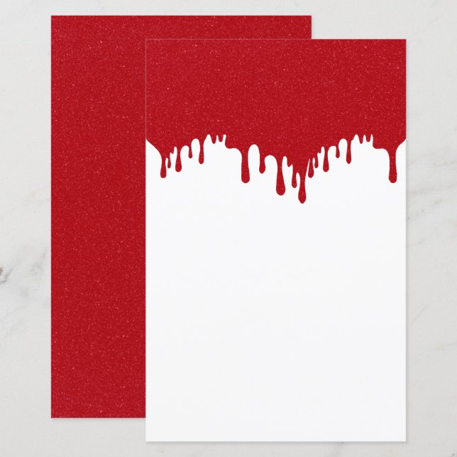 Papier de dessus de la goutte rouge de tomate pers (Devant / Derrière)