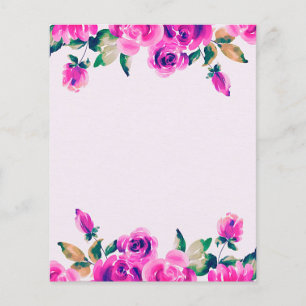 Papier de fond de scrapbook à cadre floral aquarel