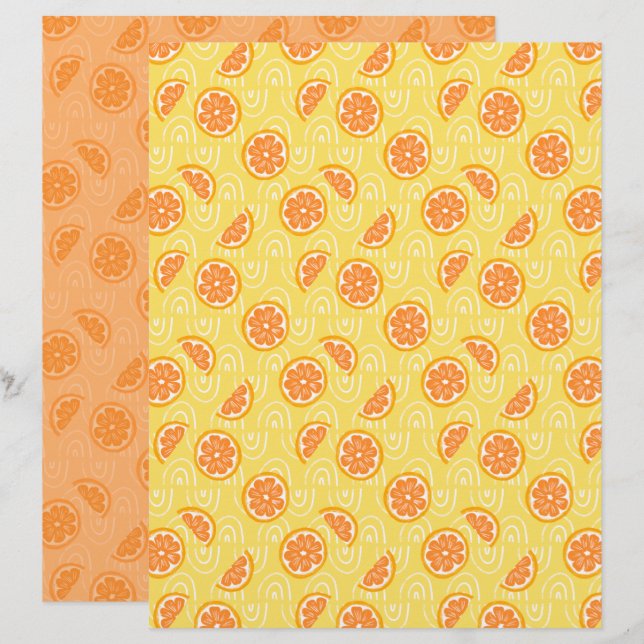 Papier de fond orange (Devant / Derrière)