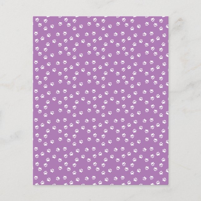 Papier de fond pour album avec empreintes de patte (Devant)