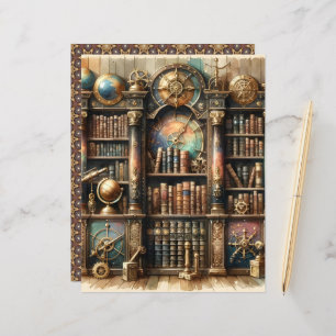 Papier de la bibliothèque Celestial Steampunk