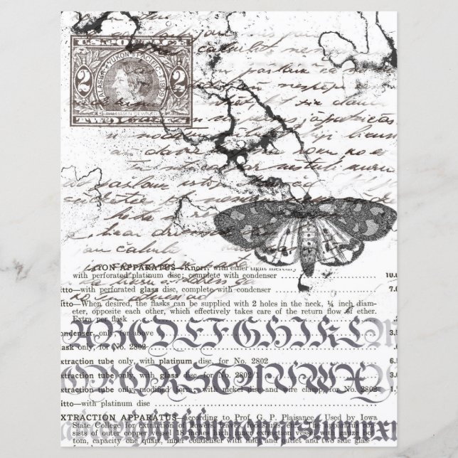 Papier de la collection Alphabet noir et blanc (Dos)