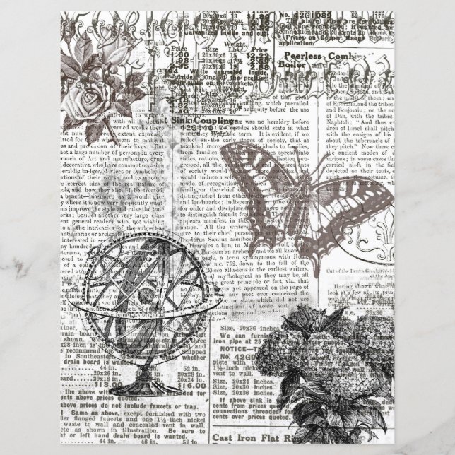 Papier de la collection Collage publicitaire noir  (Dos)