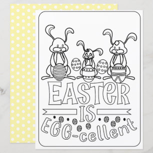 Papier de la page de coloration de lapin et d'oeuf