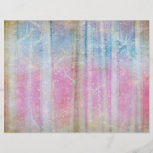 Papier de la page des arbres magiques d'hiver Él