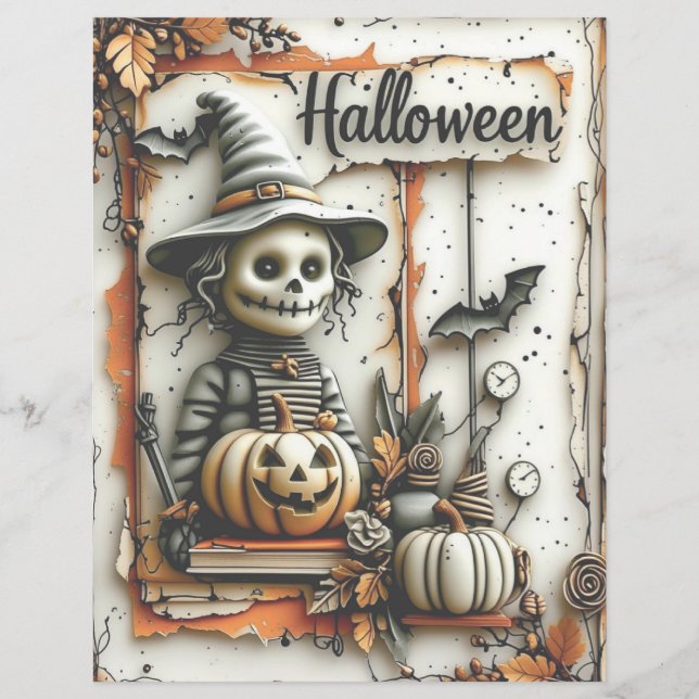 Papier de la saison éffrayante Halloween l'artisan (Devant)