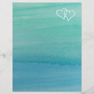 Papier de mariage couleur eau turquoise