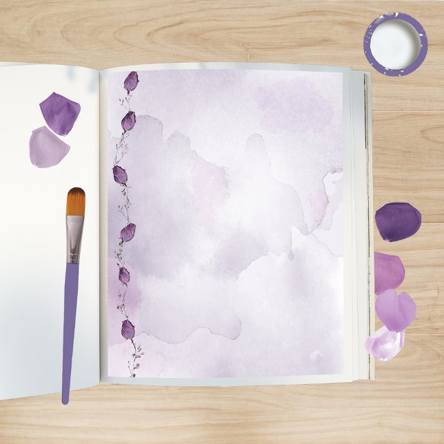 Papier de mise à la carte Morada Watercolor (Créateur téléchargé)