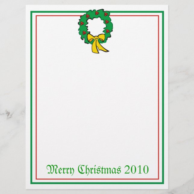 Papier de Noël Recyclé - Conception de couronnes (Devant)