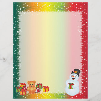 Papier de Noël Recyclé - Design Snowman