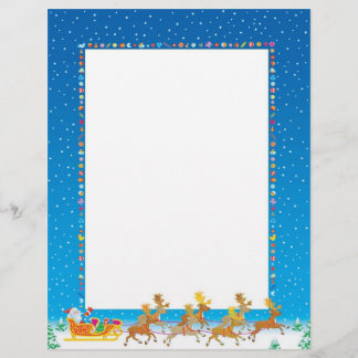 Papier de Noël Recyclé - Père Noël Sleigh Design