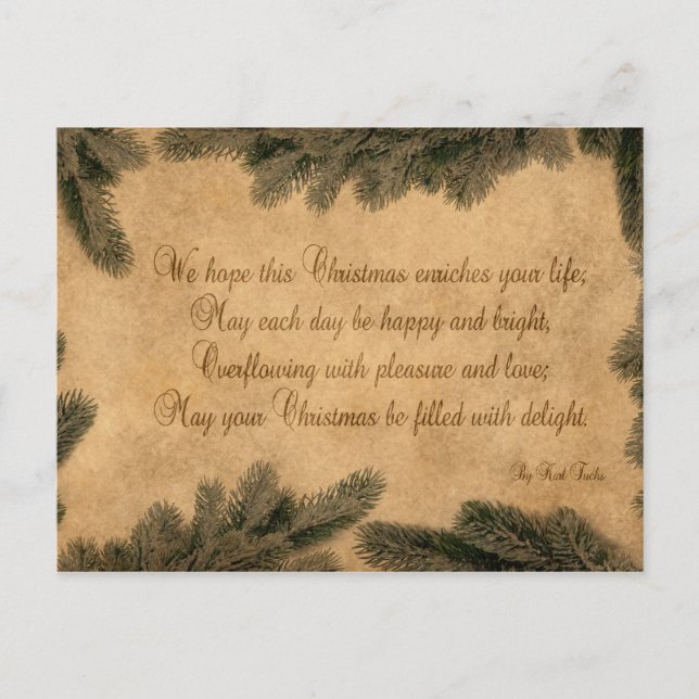 Papier de Noël Vintage - Carte postale (Devant)