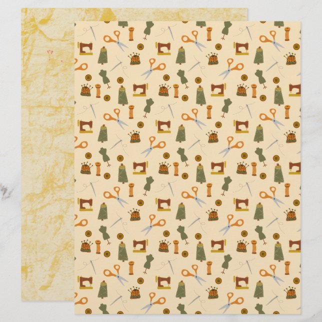 Papier de notions de couture (Devant / Derrière)