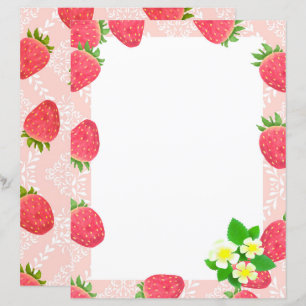 Papier de papeterie à pâte blanche à fraise