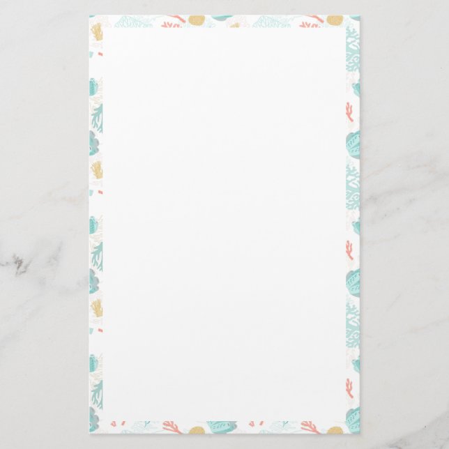 Papier de papeterie - Corail (Devant)