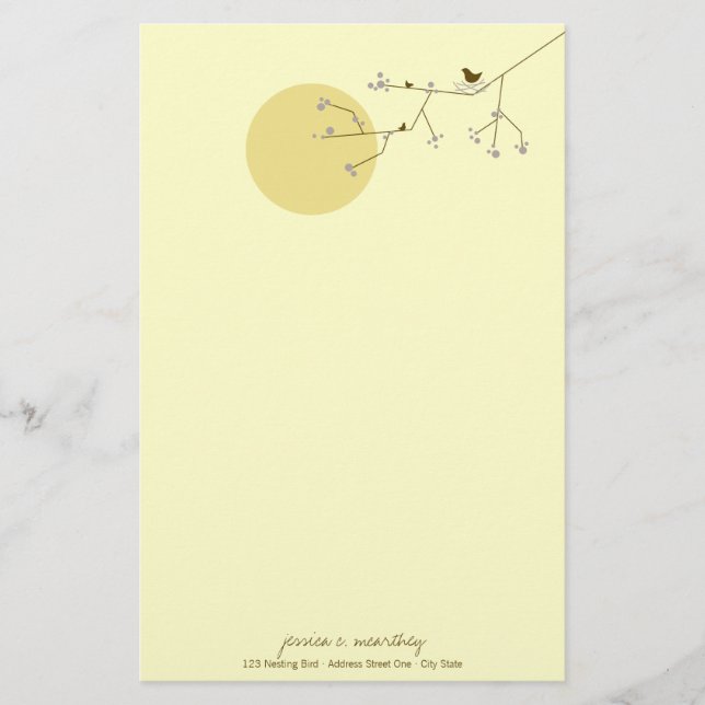 Papier de papeterie de baby shower de famille (Devant)