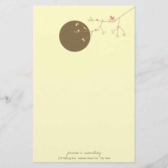 Papier de papeterie de baby shower de famille (Devant)