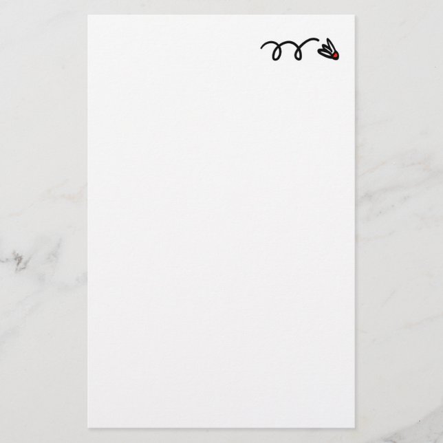 Papier de papeterie de badminton pour écrire les (Devant)