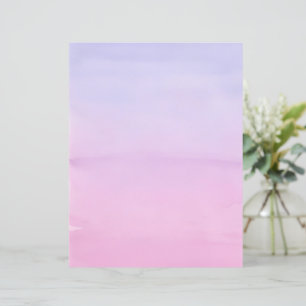 Papier de papeterie en aquarelle du coucher de sol