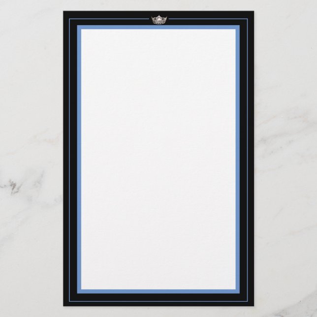Papier de papeterie en argent Miss America (Devant)