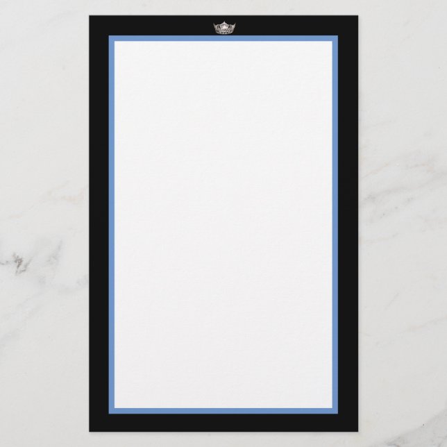 Papier de papeterie en argent Miss America (Devant)
