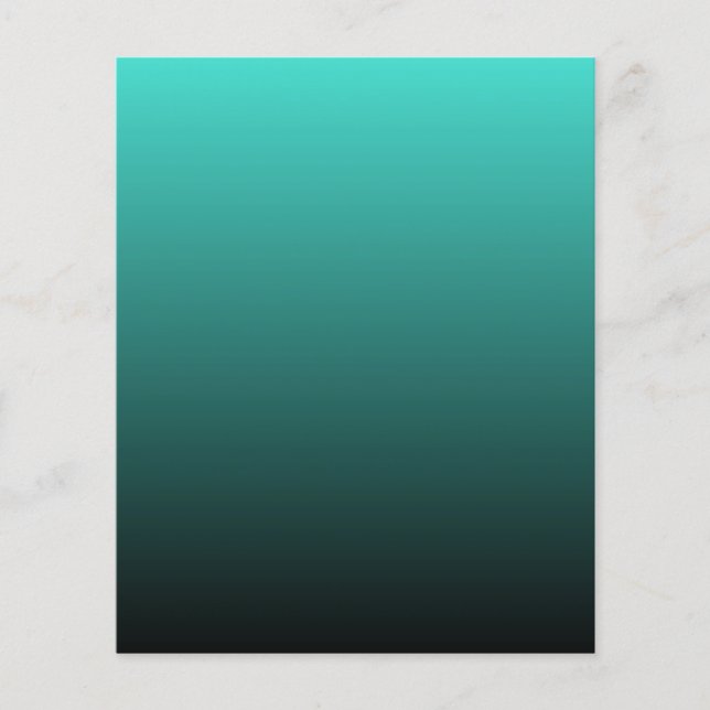 Papier de papeterie minimaliste Turquoise noir (Devant)