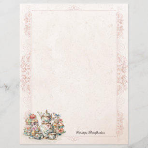 Papier de papeterie personnel chic victorien haute