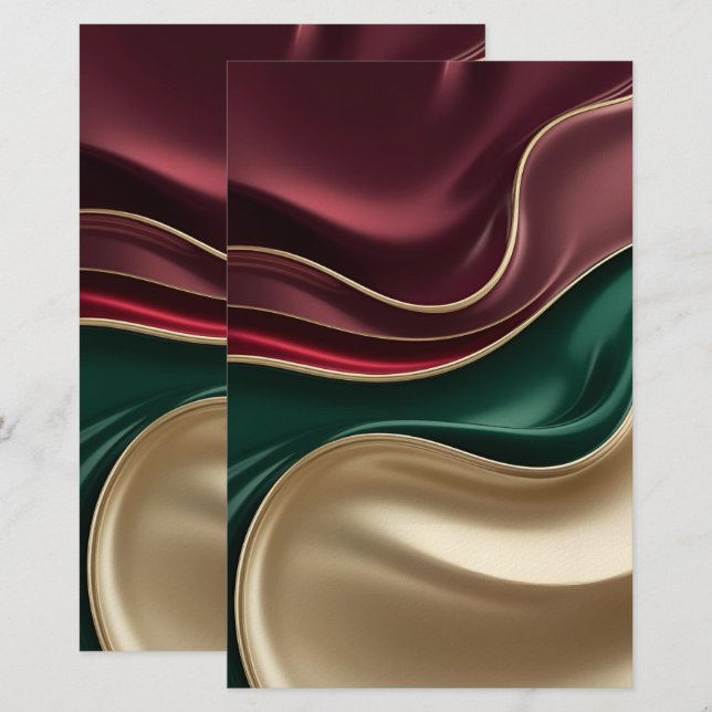 Papier de papeterie polyvalent à motif stylé (Devant / Derrière)
