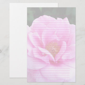 Papier de papeterie romantique Rose Passez
