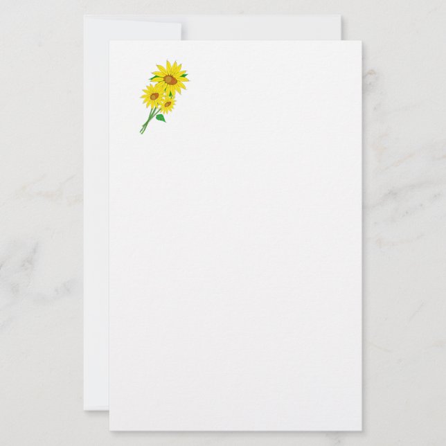 Papier de papeterie Tournesols (Devant)
