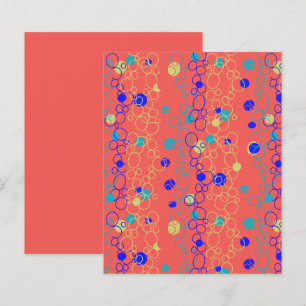 Papier de papier à scandale bleu Aqua Gold Coral O
