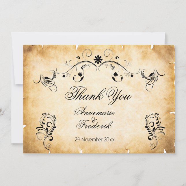 Papier de parchemin rustique vintage (Devant)