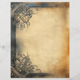 Papier de parchemin Vintage vieilli Bordure décora