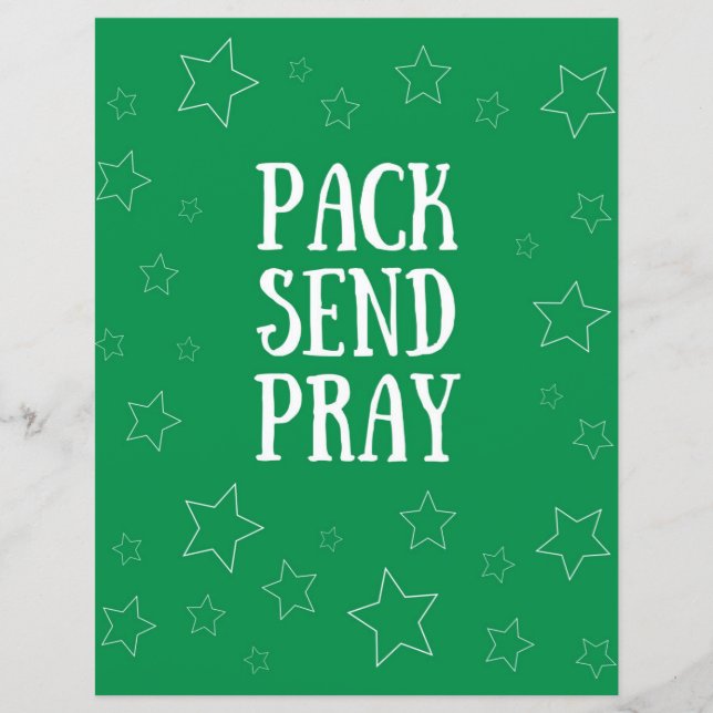 Papier de prière d'envoi de pack (Devant)