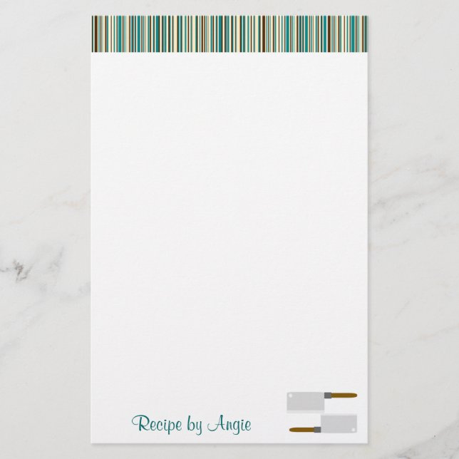 Papier de recette Aqua (Devant)