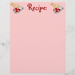 Papier de recette de cookie Ladybug