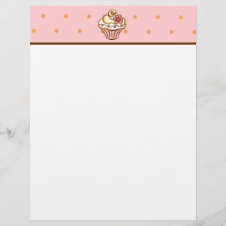 Papier de recette de cupcake