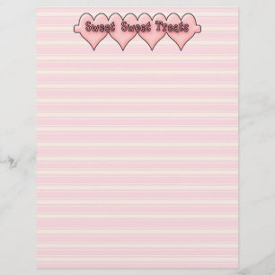 Papier de recette de friandises délicieuses