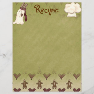 Papier de recette pour homme en pain d'épices