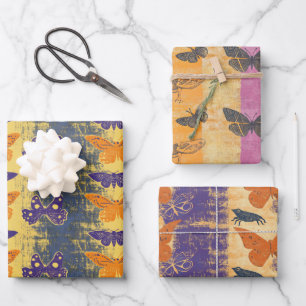 Papier de recouvrement de papillon rustique