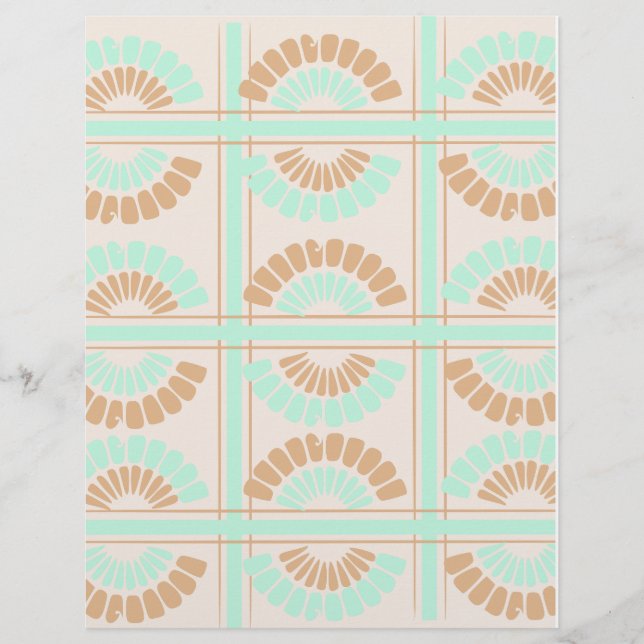Papier de scrapbook à motif 3 couleurs : (Devant)
