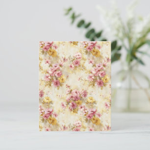 Papier de scrapbook à motif floral aquarelle vinta