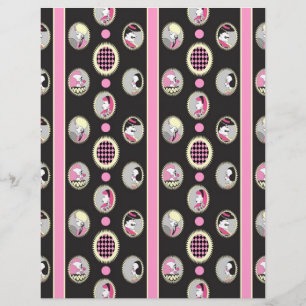 Papier de scrapbook Circus Cameo Stripe 8,5 po x 1