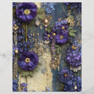 Papier de scrapbook de journal de junk vintage fle